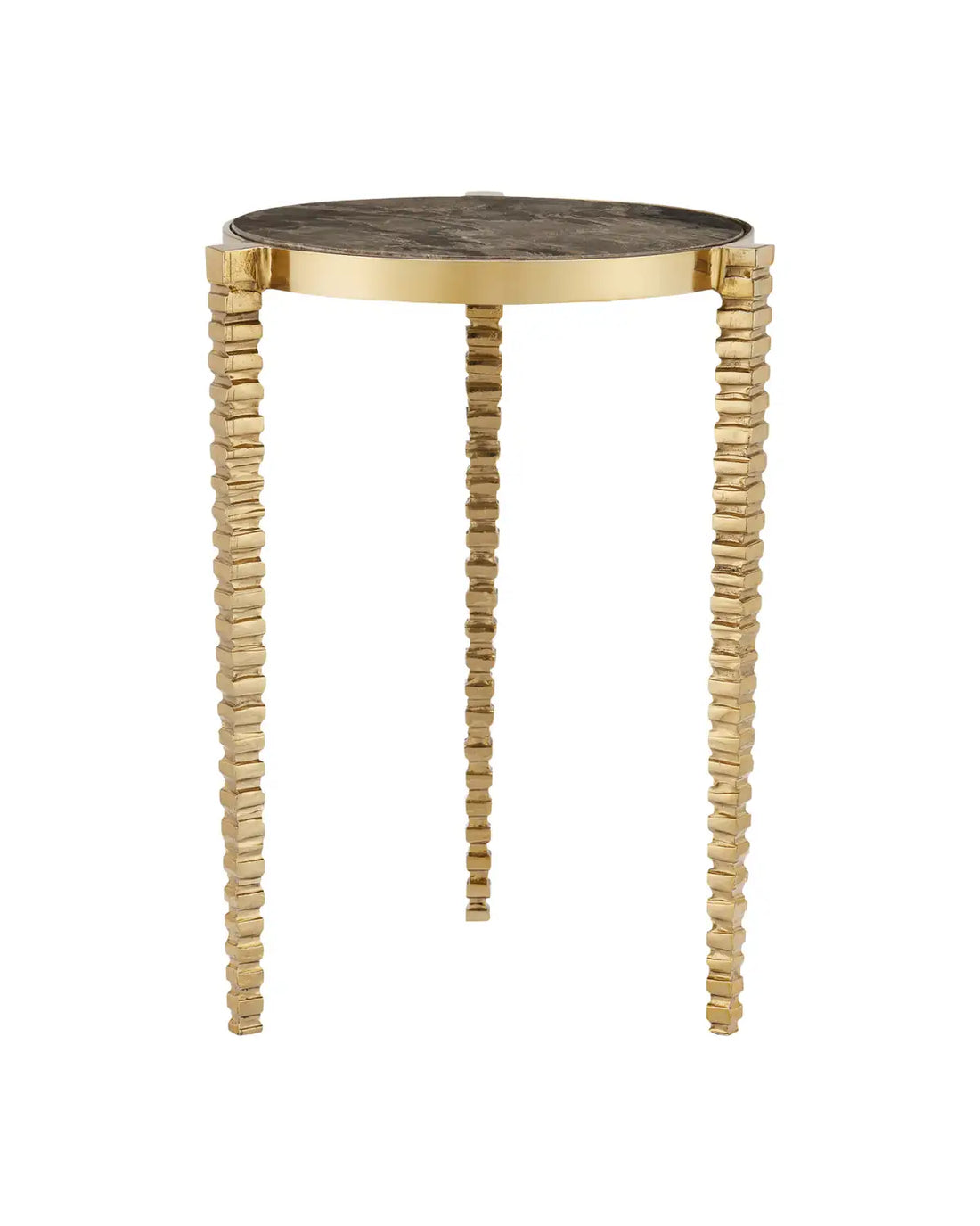 CURREY & COMPANY CORRADO CAPPUCCINO MARBLE ACCENT TABLE - Dining Tables