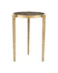 CURREY & COMPANY CORRADO CAPPUCCINO MARBLE ACCENT TABLE - Dining Tables