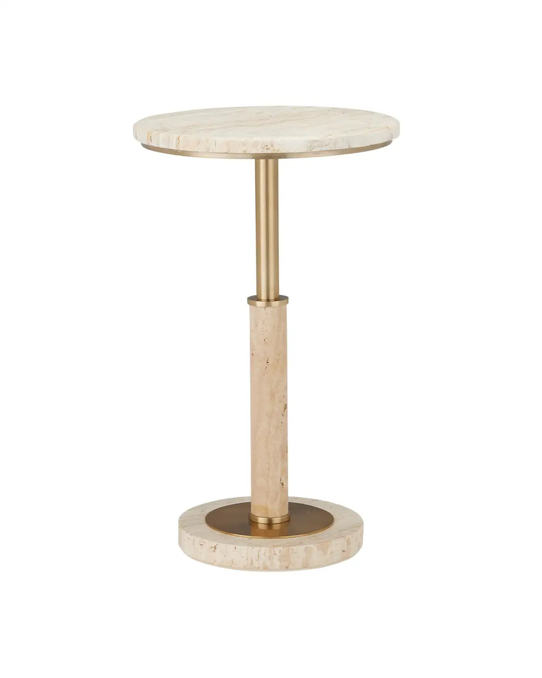 CURREY & COMPANY MILES TRAVERTINE ACCENT TABLE - Dining Tables