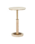 CURREY & COMPANY MILES TRAVERTINE ACCENT TABLE - Dining Tables