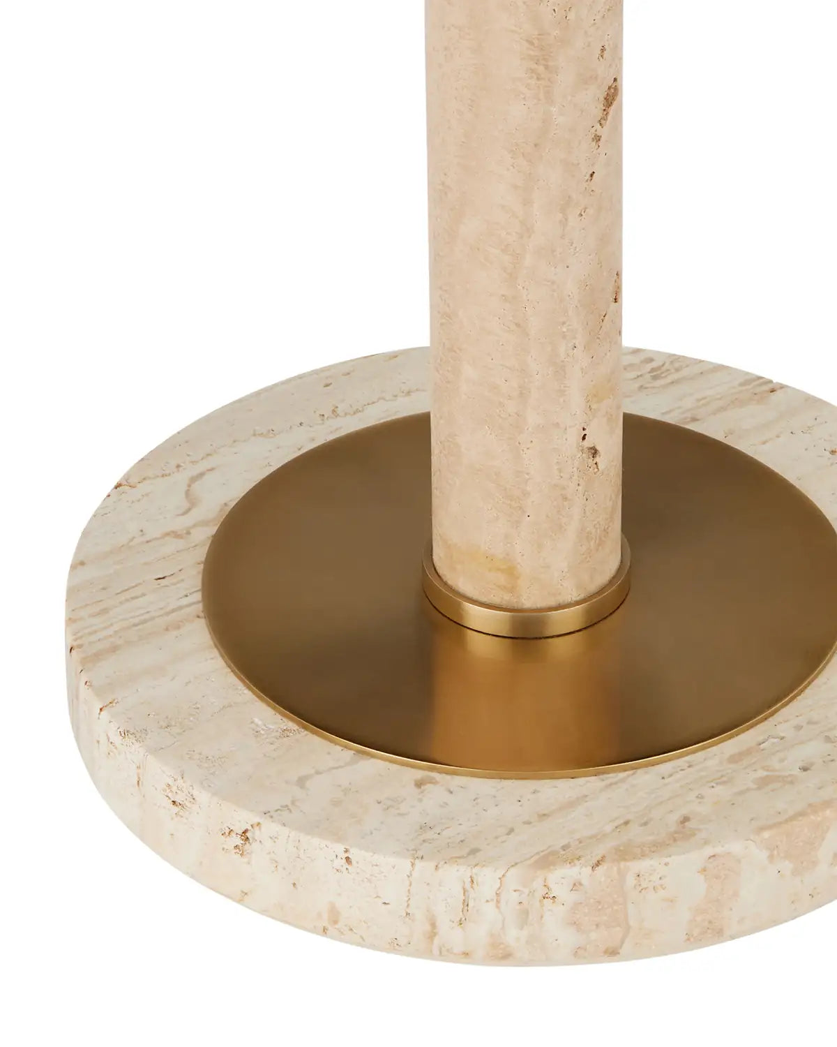 CURREY & COMPANY MILES TRAVERTINE ACCENT TABLE - Dining Tables