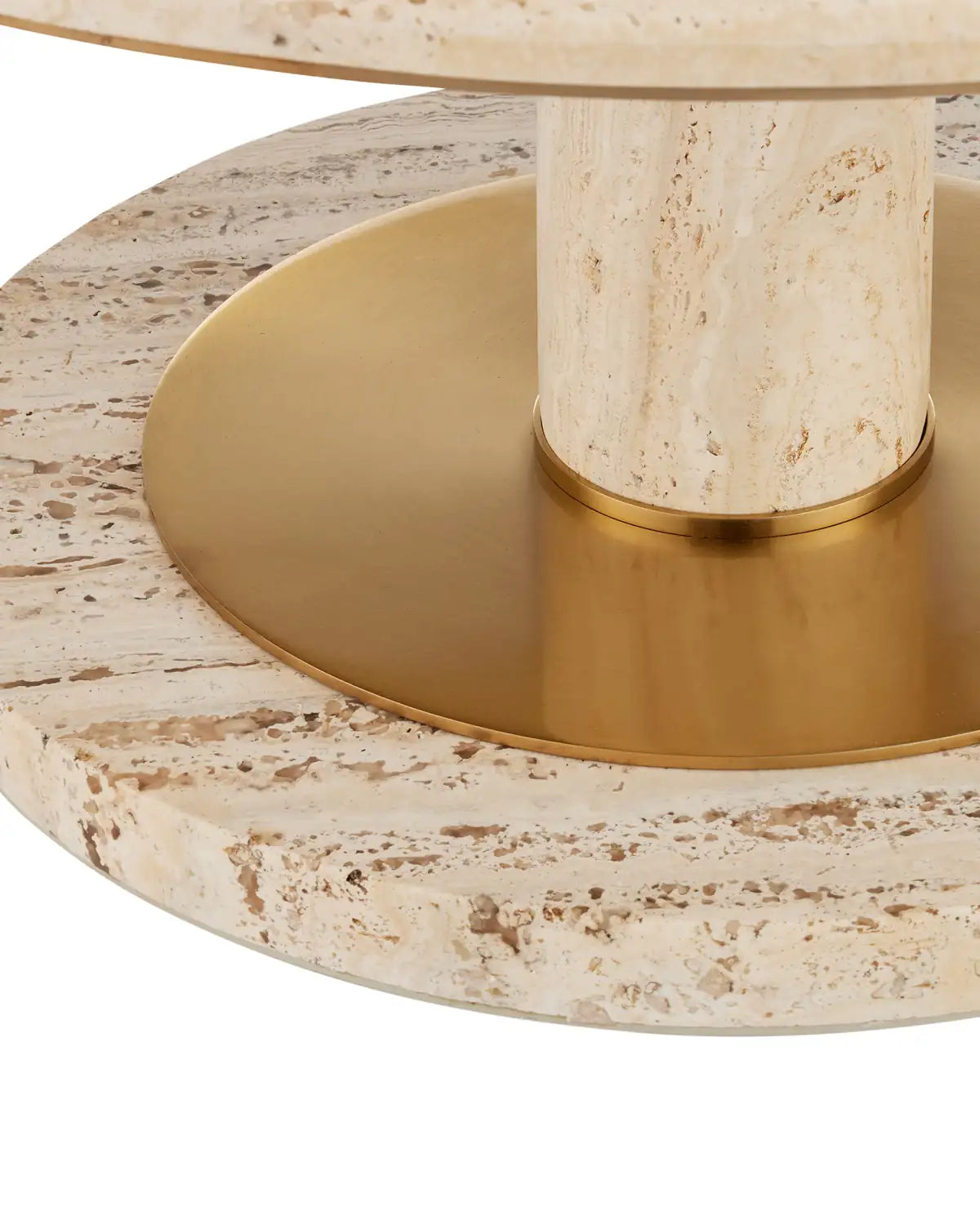 CURREY & COMPANY MILES TRAVERTINE COCKTAIL TABLE - Dining Tables