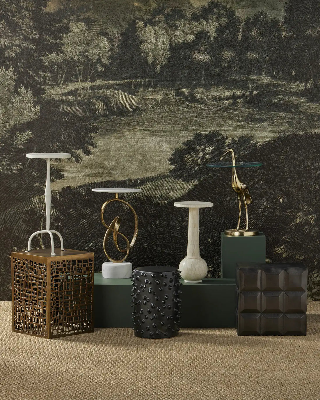 CURREY & COMPANY BOWER SIDE TABLE - Dining Tables
