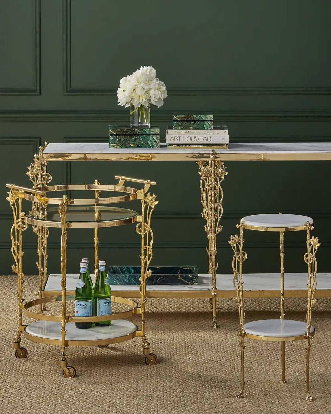 CURREY & COMPANY FIORE BAR CART - Dining Tables