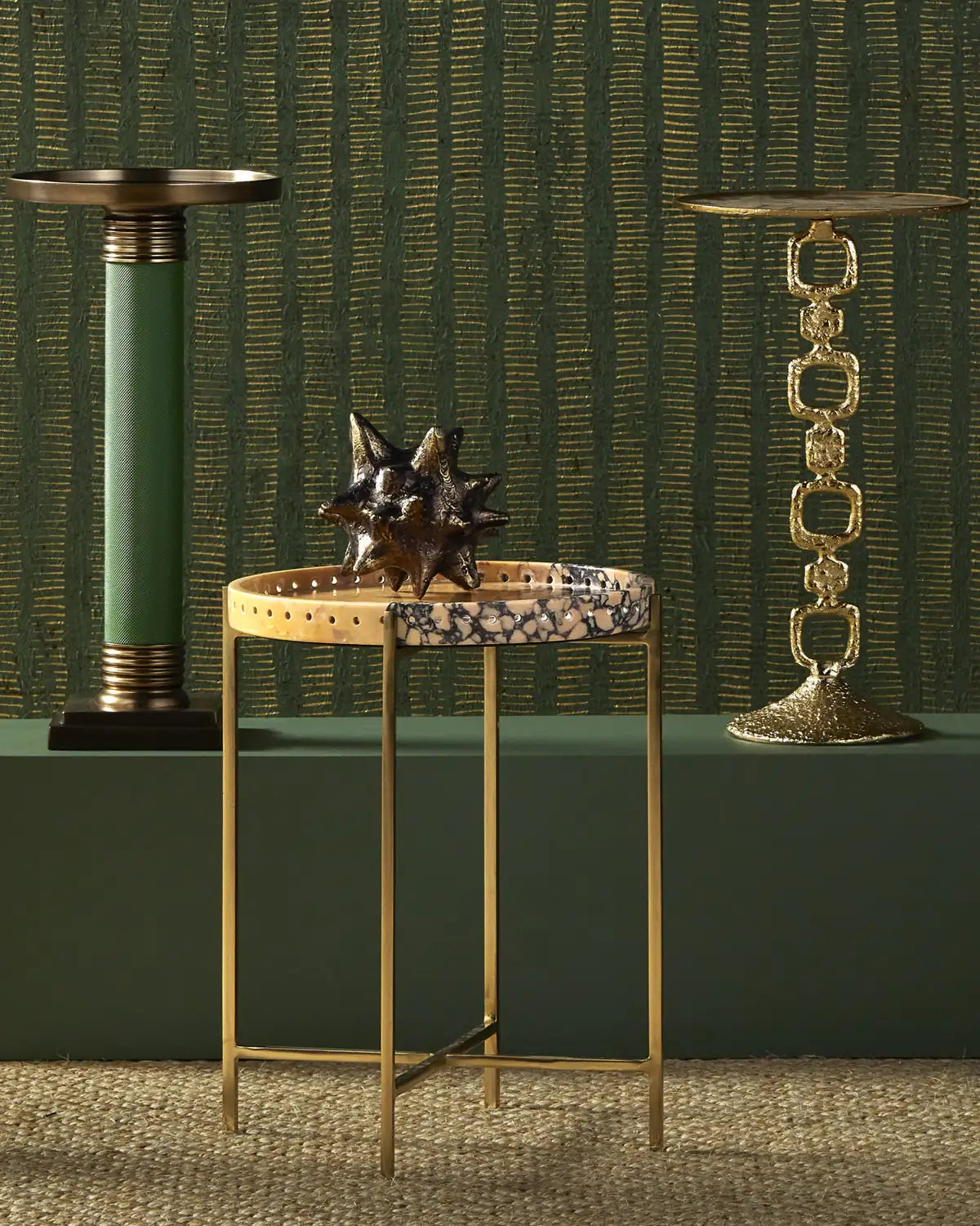 CURREY & COMPANY GAVIN GREEN ACCENT TABLE - Dining Tables
