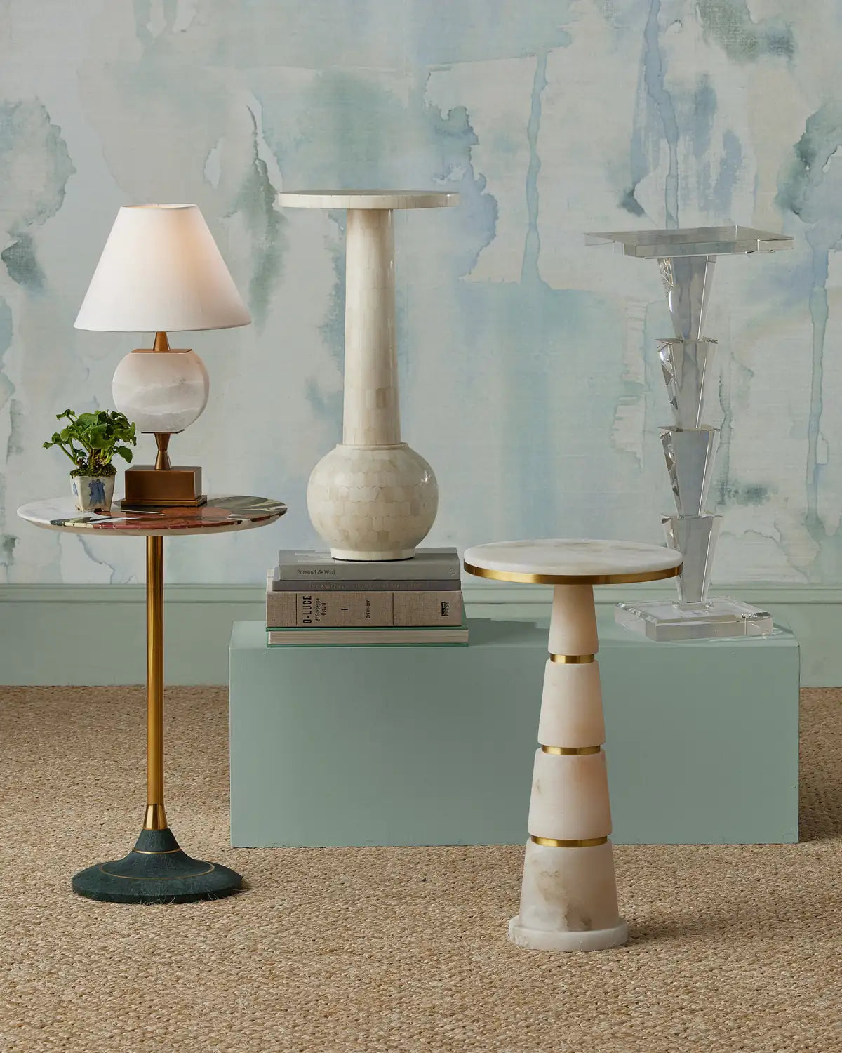 CURREY & COMPANY ROSELLE INLAY ACCENT TABLE - Dining Tables