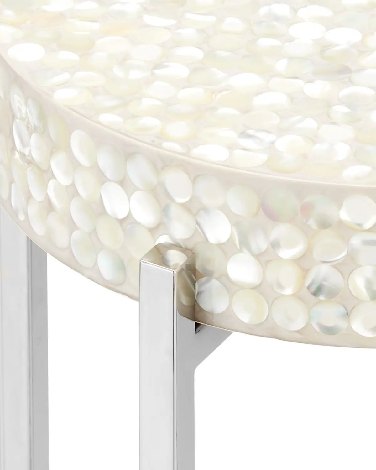 CURREY & COMPANY GERRI DOT MOTHER OF PEARL DRINKS TABLE - Dining Tables