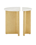 CURREY & COMPANY DOUBLET MARBLE ACCENT TABLE SET OF 2 - Dining Tables