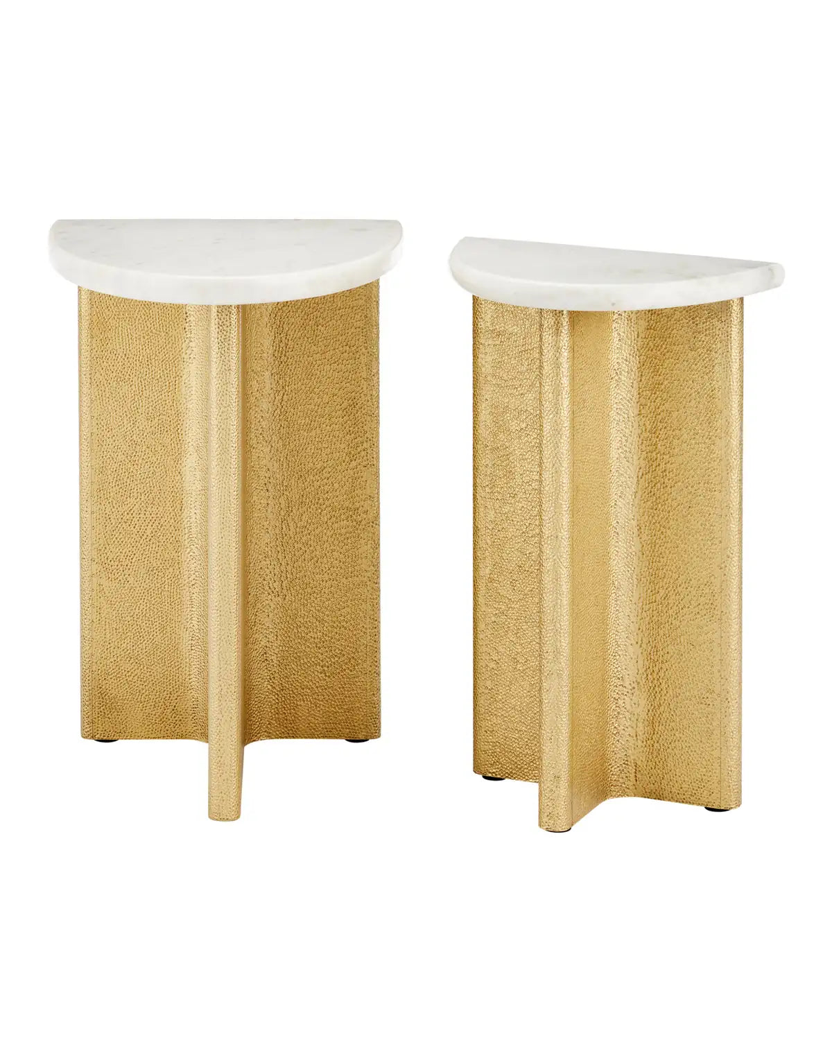 CURREY & COMPANY DOUBLET MARBLE ACCENT TABLE SET OF 2 - Dining Tables