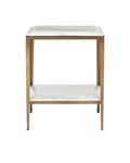 CURREY & COMPANY OBLIQUE MARBLE SIDE TABLE - Dining Tables