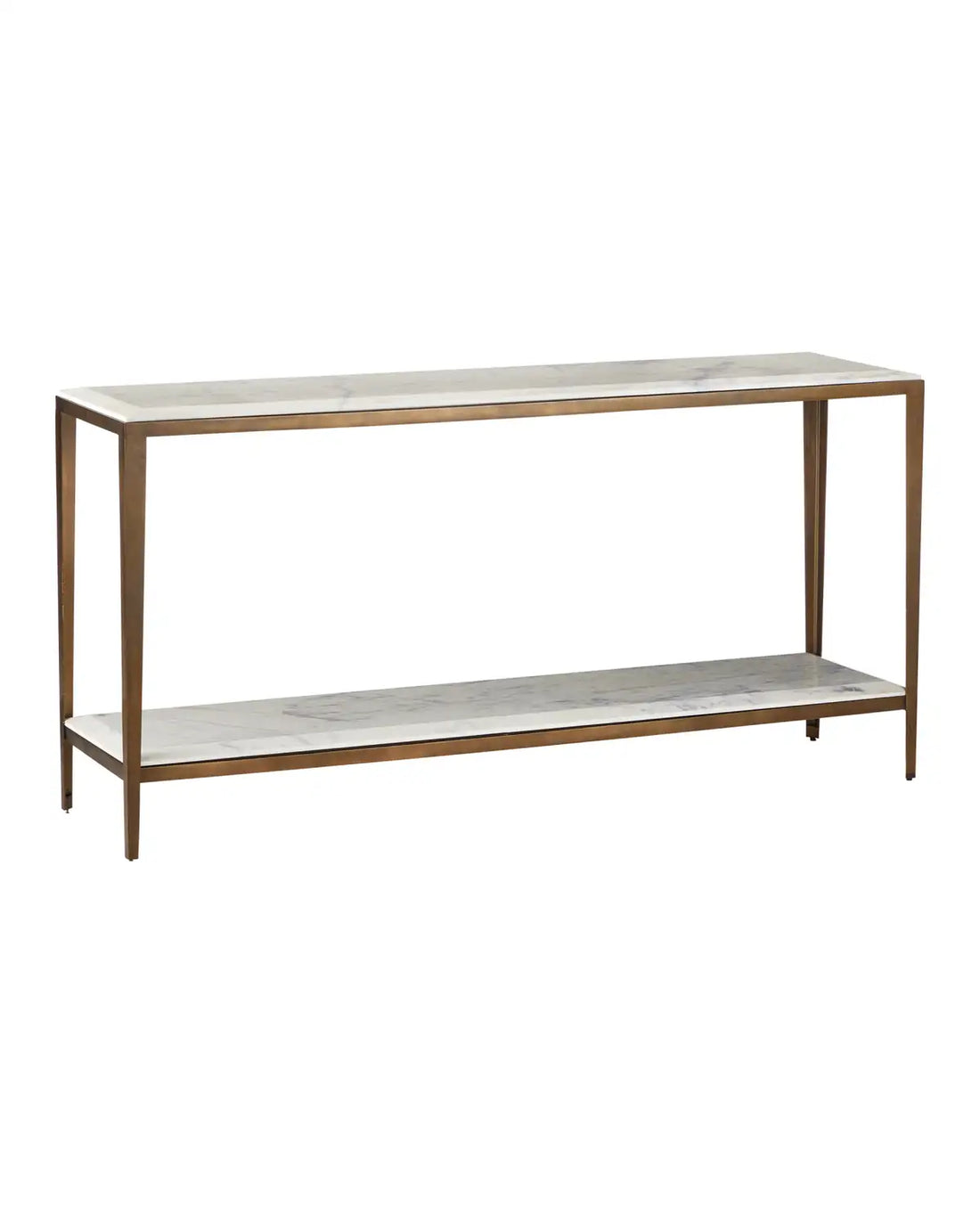 CURREY & COMPANY OBLIQUE MARBLE CONSOLE TABLE - Dining Tables