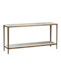 CURREY & COMPANY OBLIQUE MARBLE CONSOLE TABLE - Dining Tables
