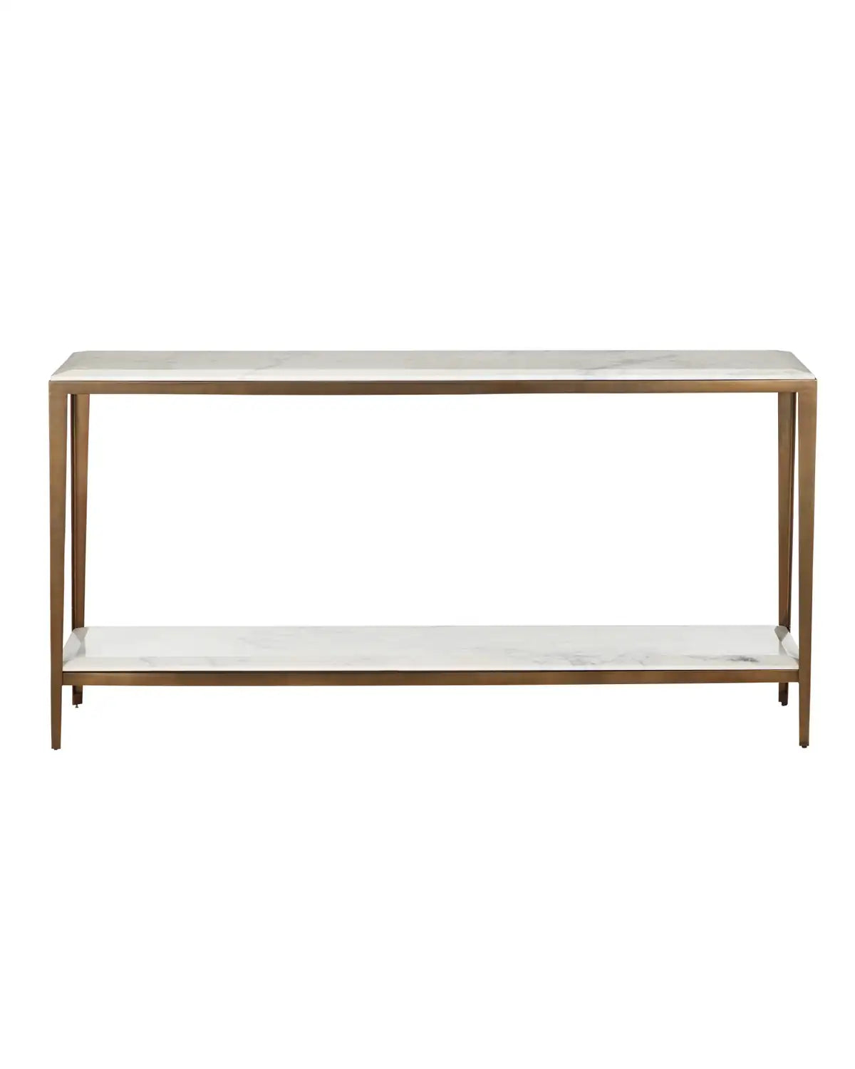 CURREY & COMPANY OBLIQUE MARBLE CONSOLE TABLE - Dining Tables