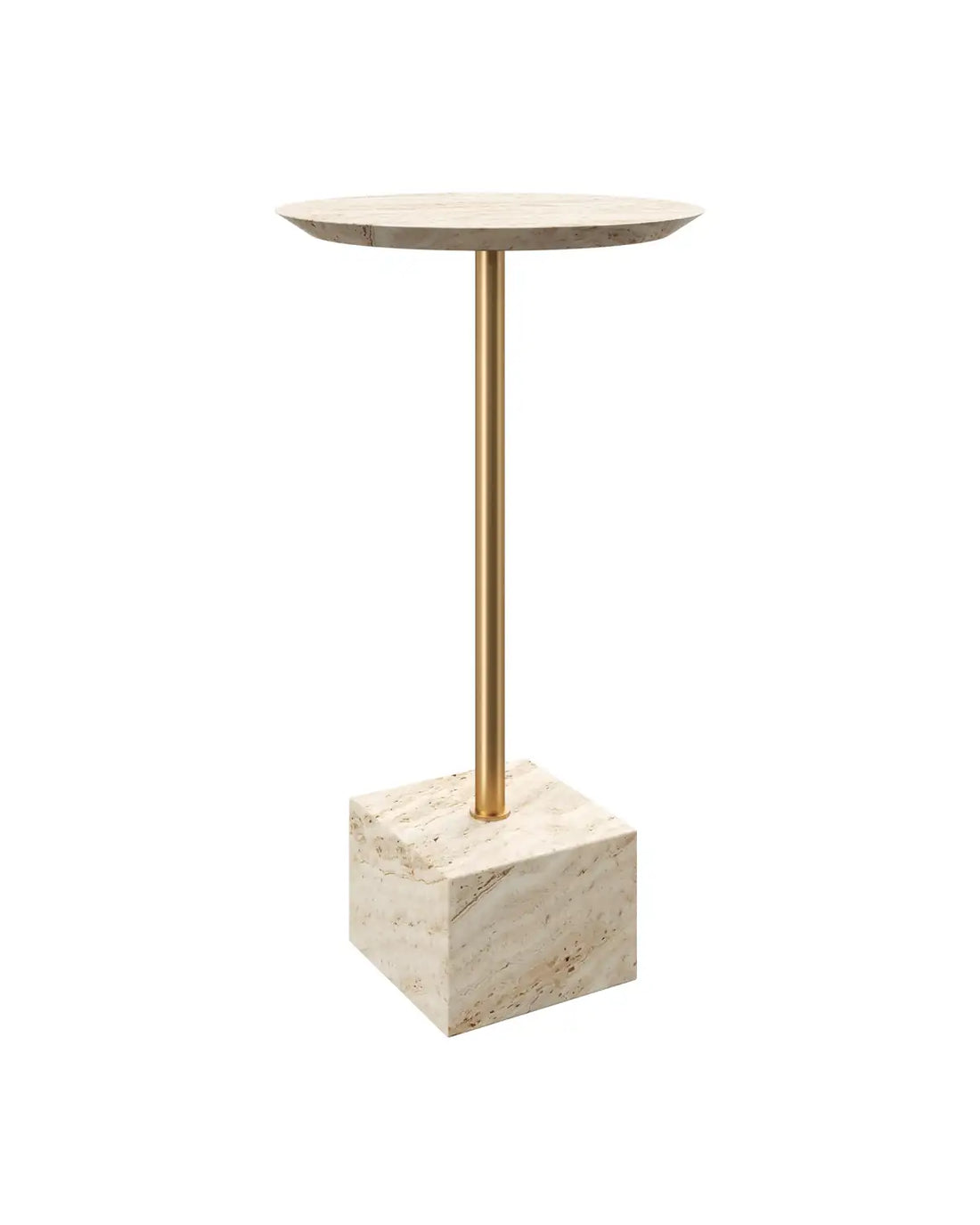 CURREY & COMPANY PRADO TRAVERTINE DRINKS TABLE - Dining Tables