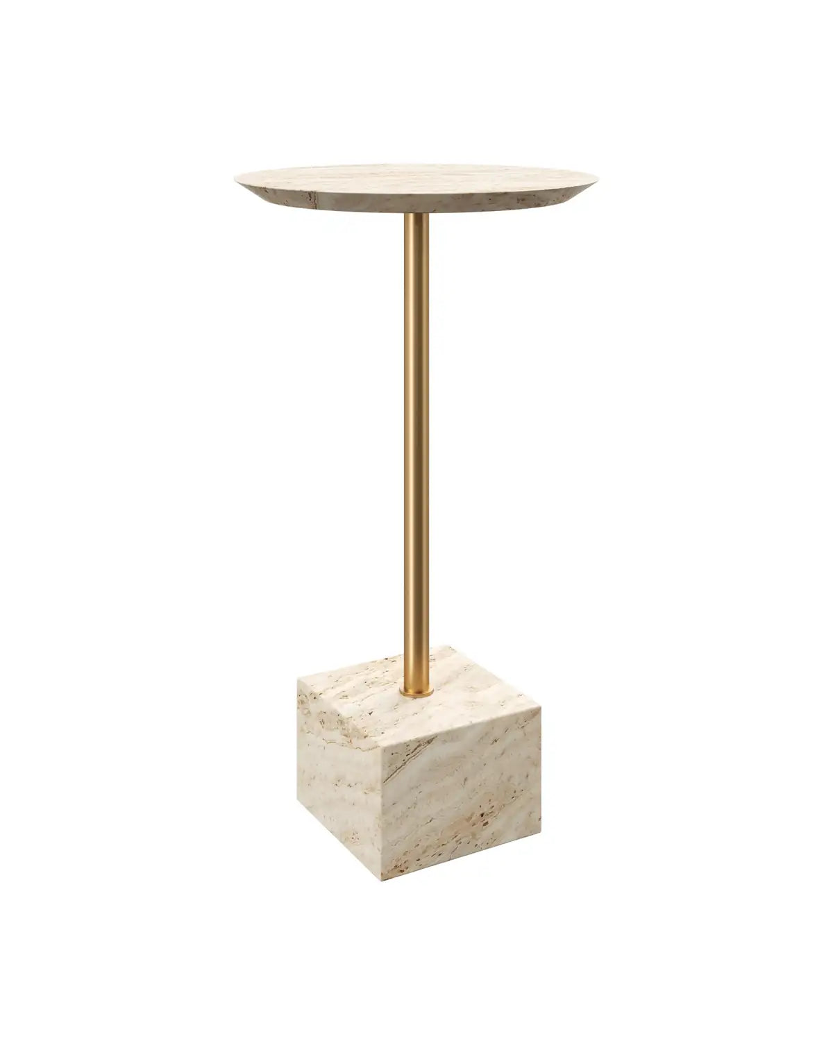 CURREY & COMPANY PRADO TRAVERTINE DRINKS TABLE - Dining Tables