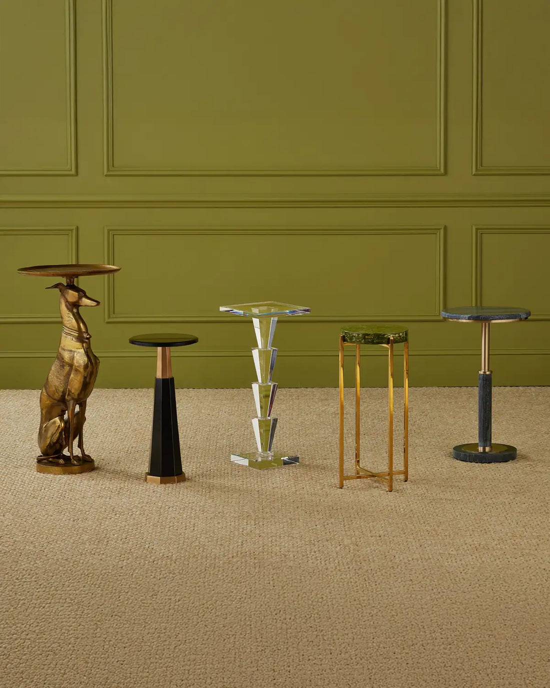 CURREY & COMPANY MILES MARBLE ACCENT TABLE - Dining Tables