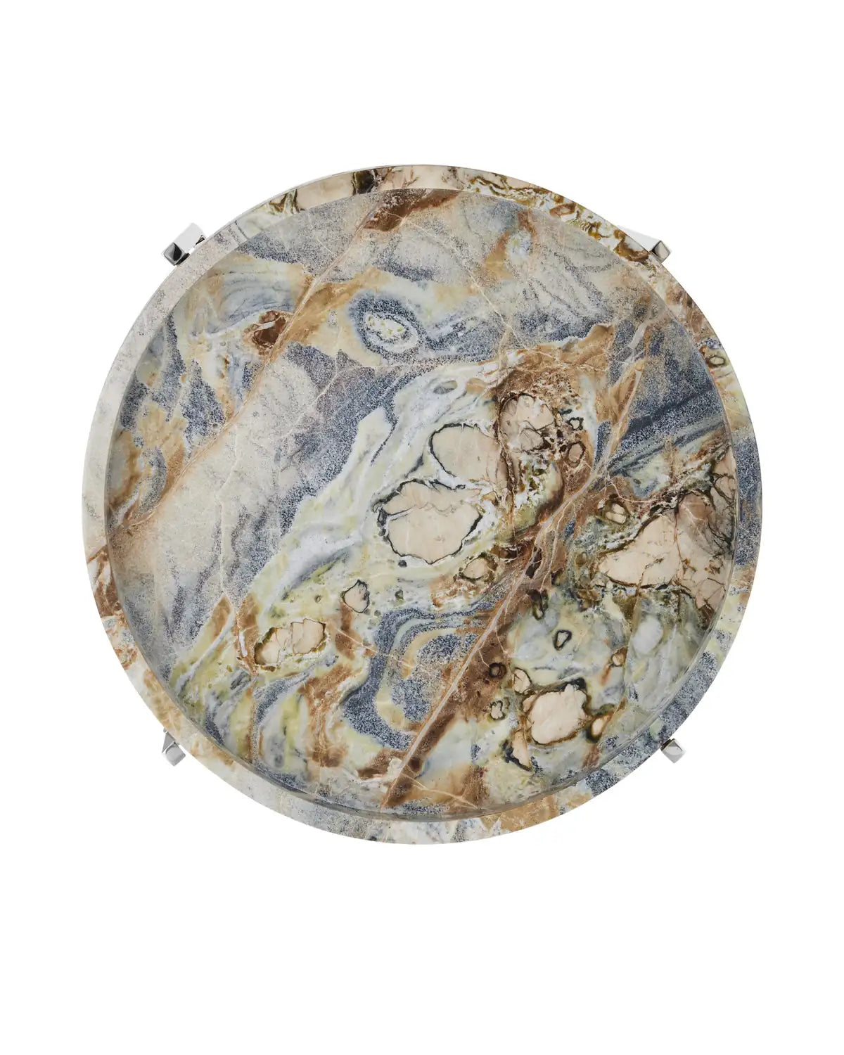 CURREY & COMPANY FREYA FLORAL JADE MARBLE ACCENT TABLE - Dining Tables