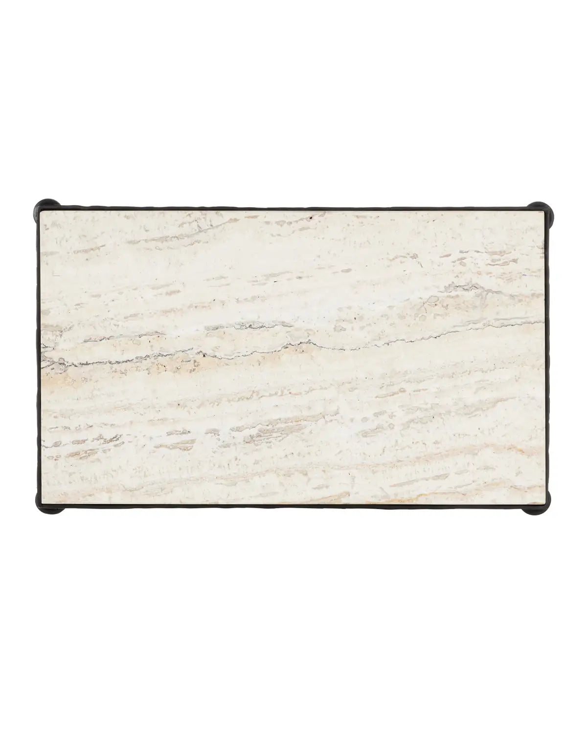 CURREY & COMPANY AGORA TRAVERTINE SIDE TABLE - Dining Tables