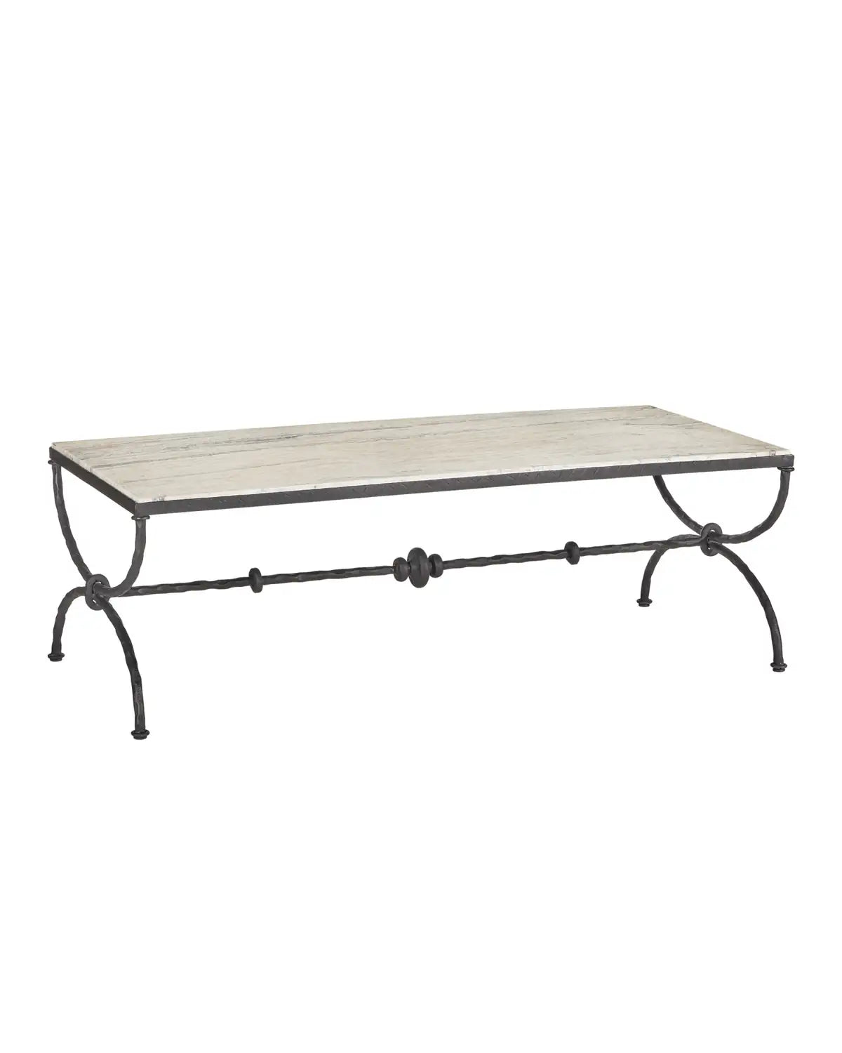 CURREY & COMPANY AGORA TRAVERTINE COCKTAIL TABLE - Dining Tables