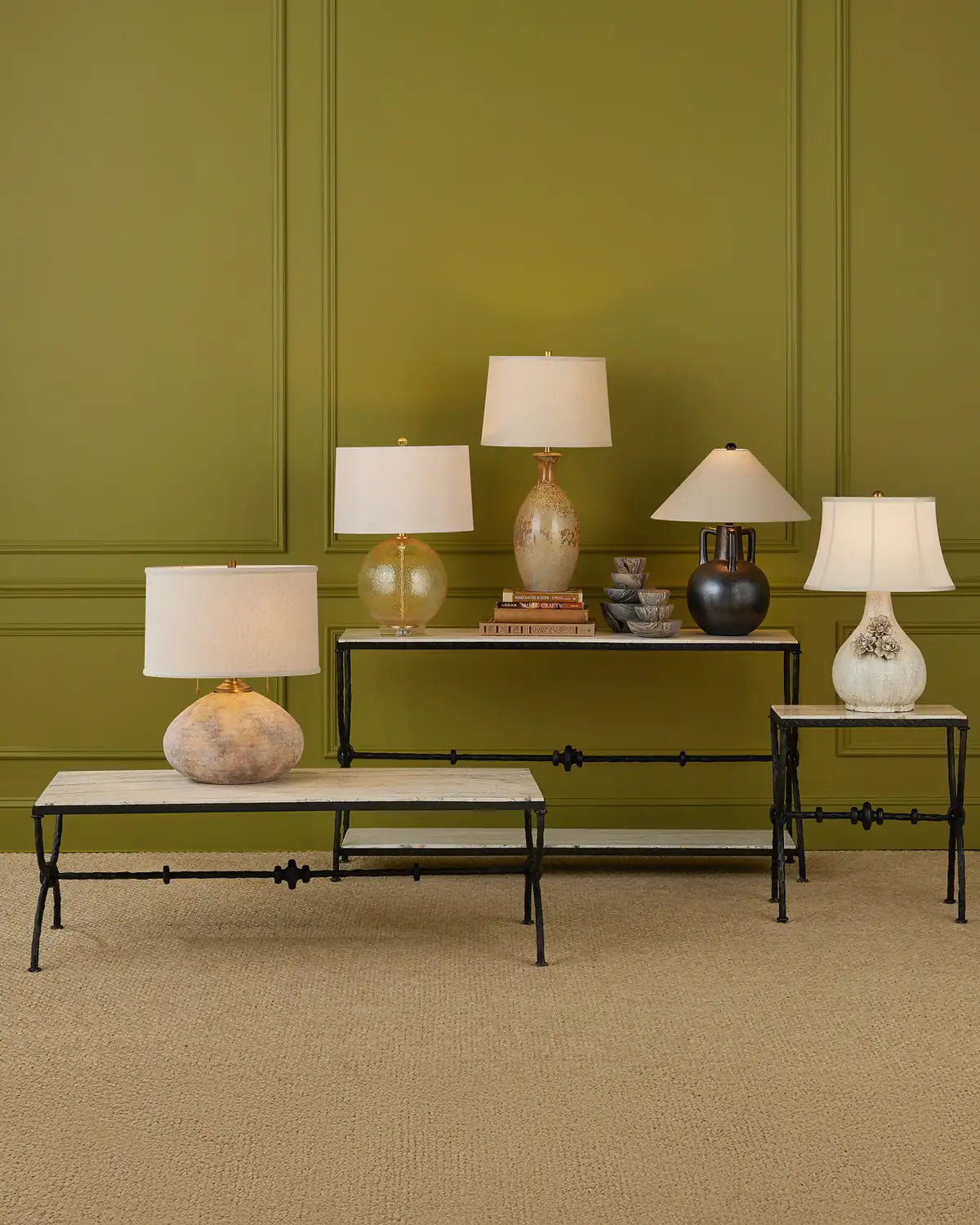 CURREY & COMPANY AGORA TRAVERTINE COCKTAIL TABLE - Dining Tables