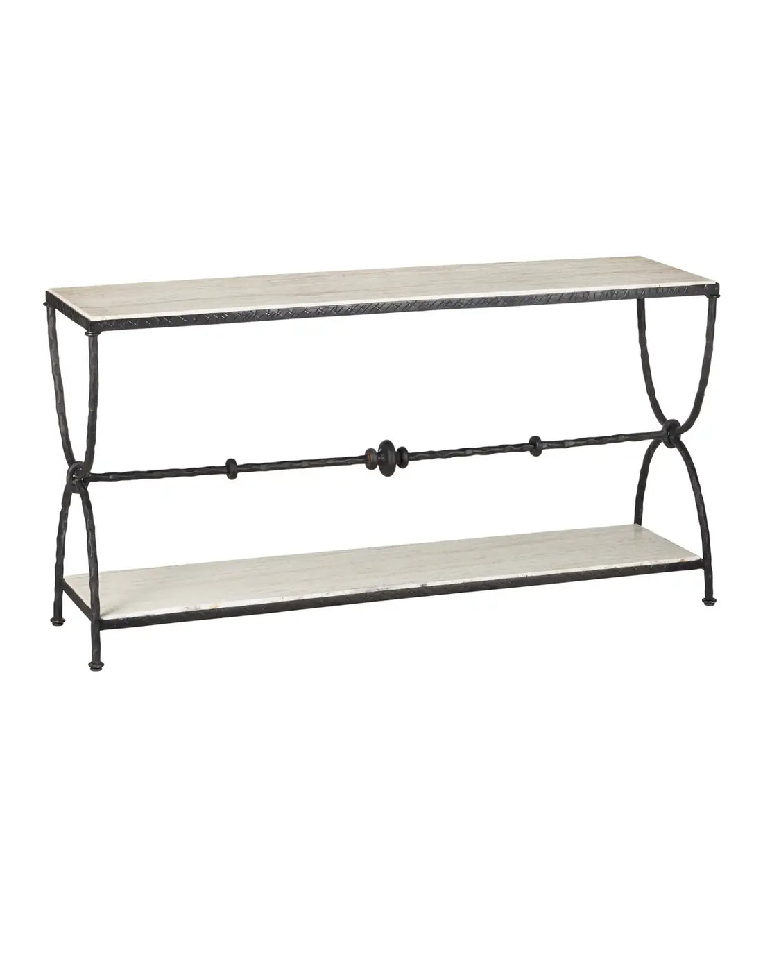 CURREY & COMPANY AGORA TRAVERTINE CONSOLE TABLE - Dining Tables