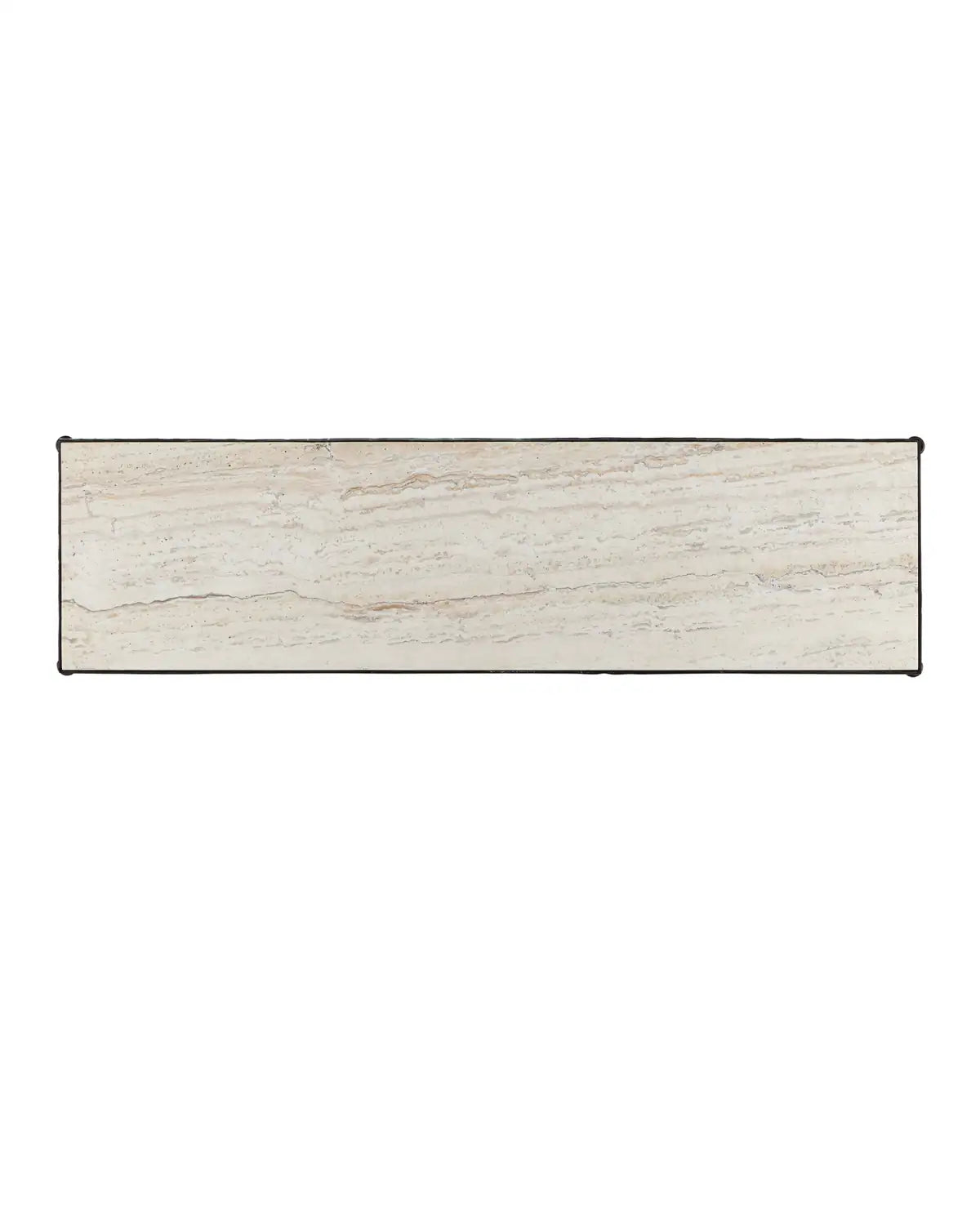CURREY & COMPANY AGORA TRAVERTINE CONSOLE TABLE - Dining Tables