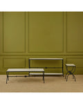 CURREY & COMPANY AGORA TRAVERTINE CONSOLE TABLE - Dining Tables