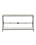 CURREY & COMPANY AGORA TRAVERTINE CONSOLE TABLE - Dining Tables