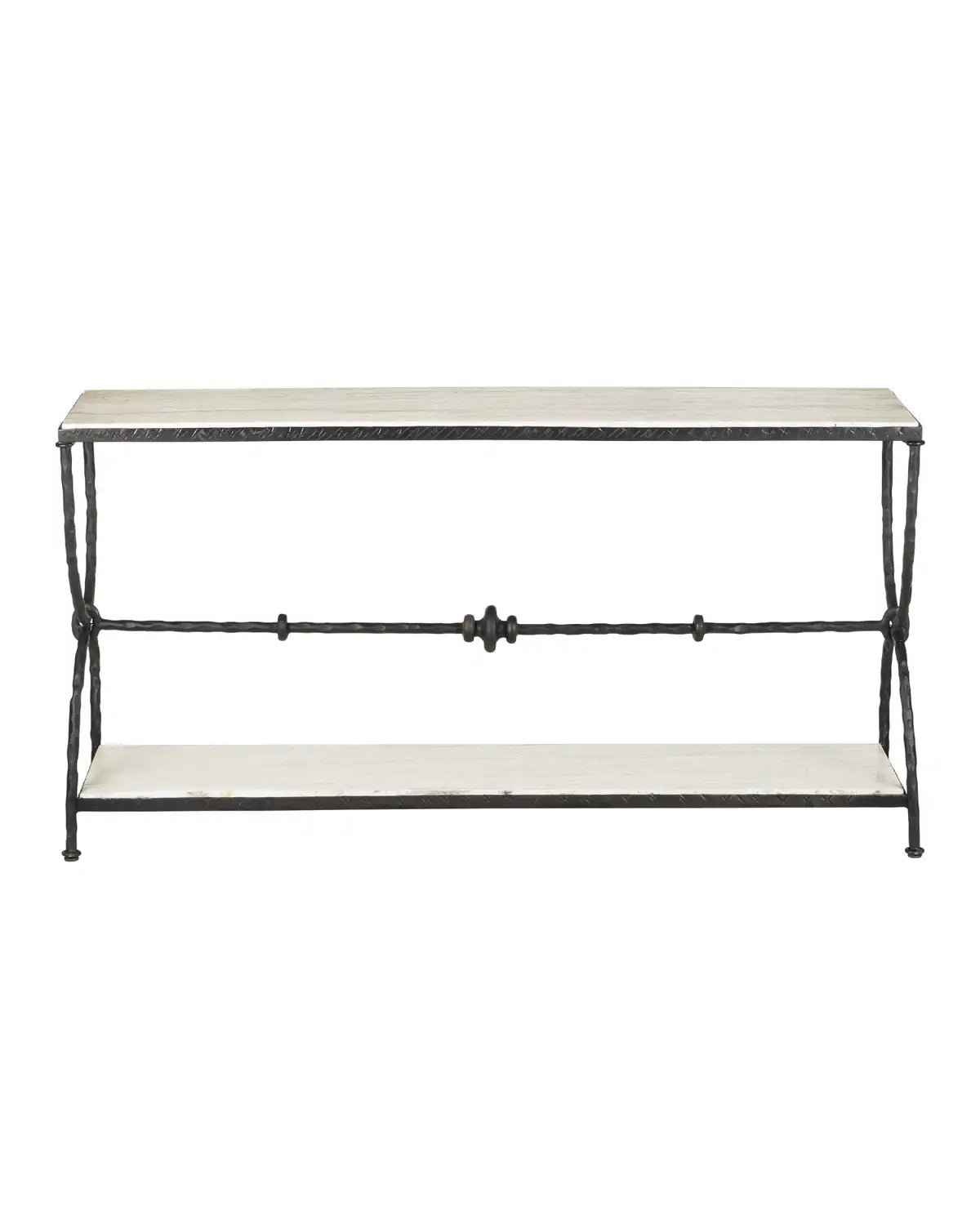 CURREY & COMPANY AGORA TRAVERTINE CONSOLE TABLE - Dining Tables