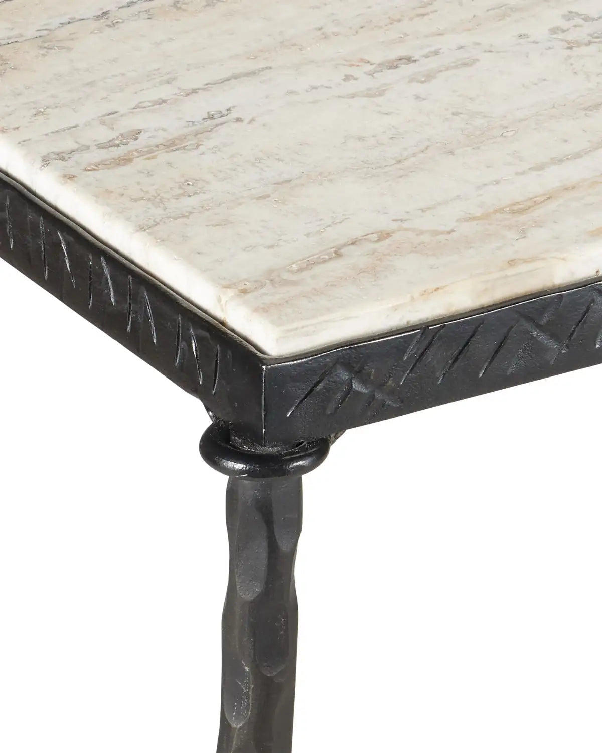 CURREY & COMPANY AGORA TRAVERTINE CONSOLE TABLE - Dining Tables