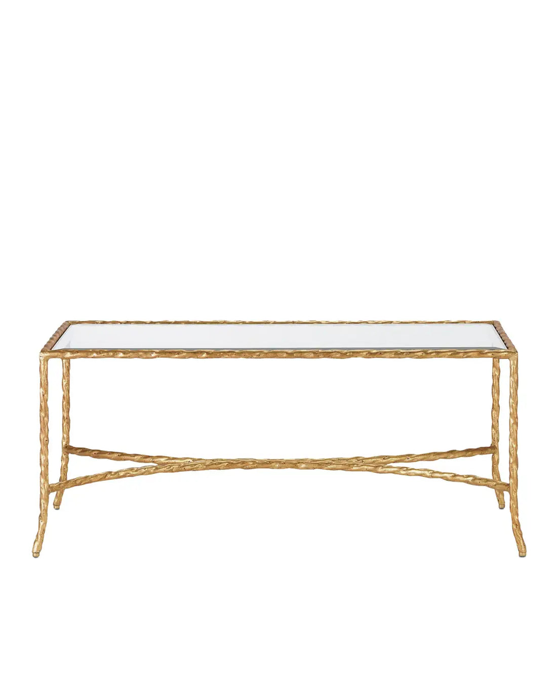 CURREY & COMPANY GILT TWIST COCKTAIL TABLE - Dining Tables