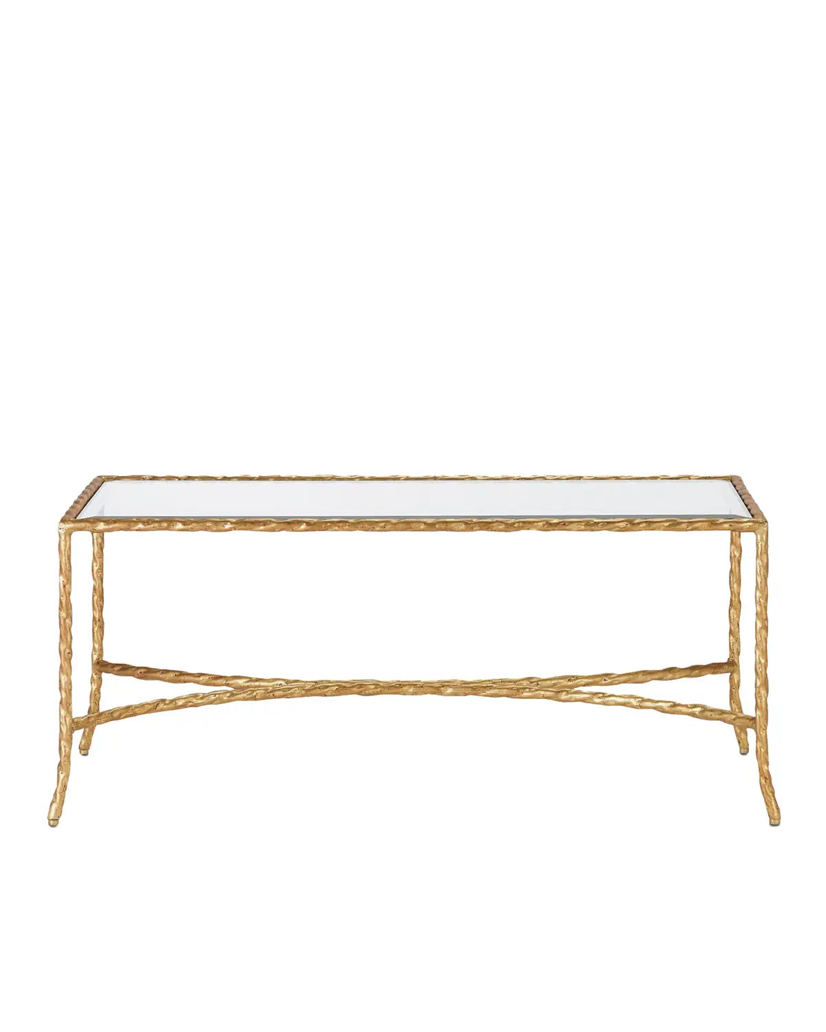 CURREY & COMPANY GILT TWIST COCKTAIL TABLE - Dining Tables