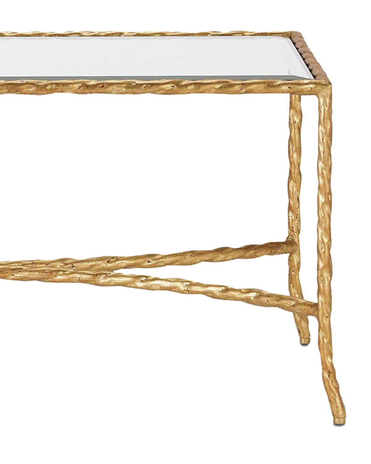 CURREY & COMPANY GILT TWIST COCKTAIL TABLE - Dining Tables