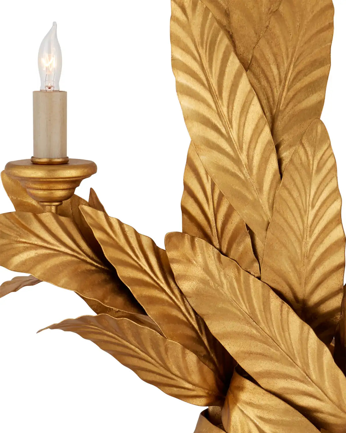 CURREY & COMPANY, APOLLO TWISTED LEAF WALL SCONCE, WALL SCONCES