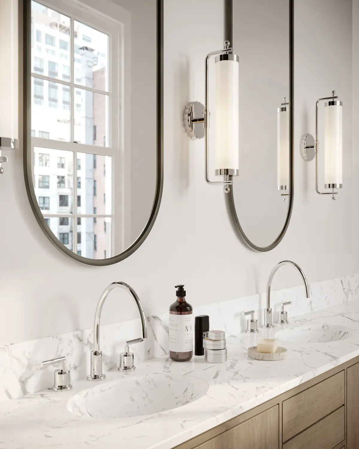CURREY & COMPANY, LATIMER NICKEL WALL SCONCE, WALL SCONCES