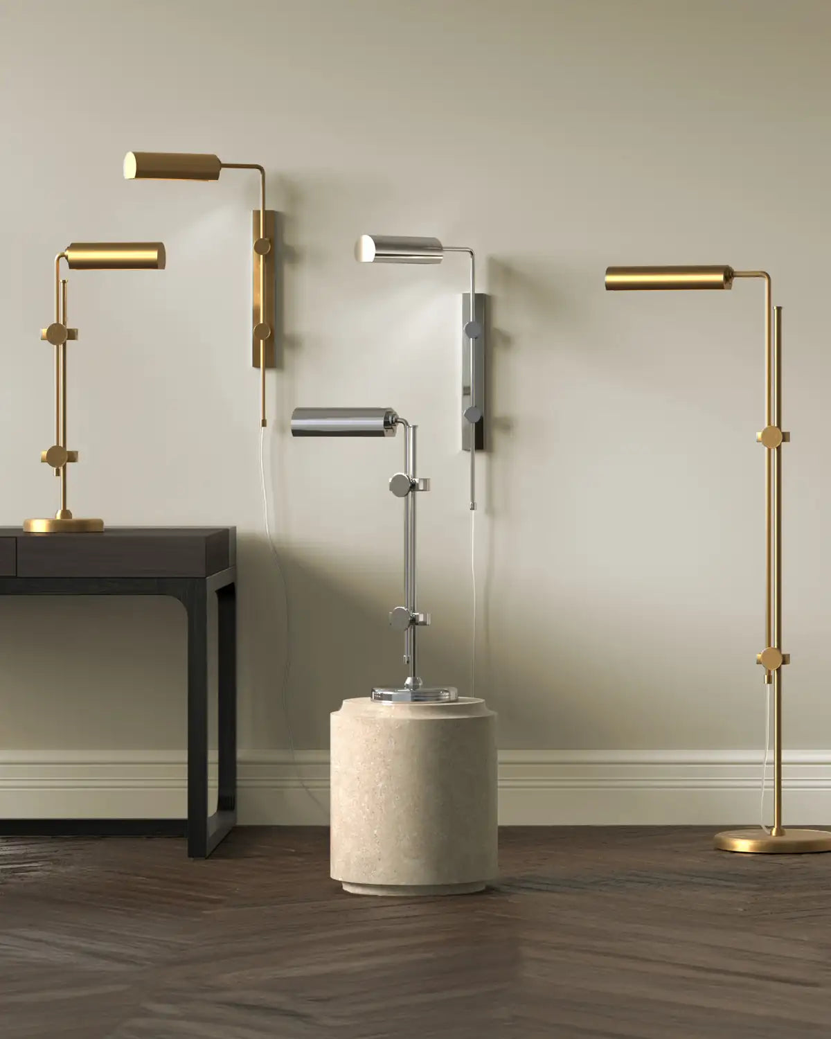 , SATIRE NICKEL SWING-ARM WALL SCONCE, WALL SCONCES