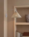 CURREY & COMPANY, BASKET SWING-ARM WALL SCONCE, WALL SCONCES