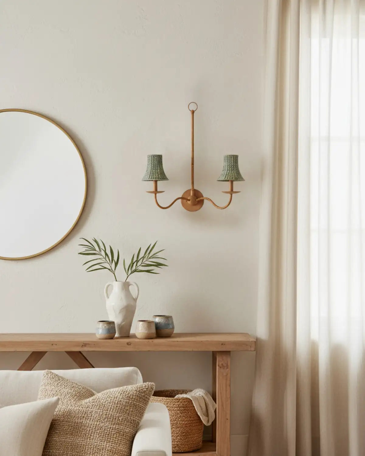 CURREY & COMPANY, SAXON DOUBLE-LIGHT WALL SCONCE, WALL SCONCES
