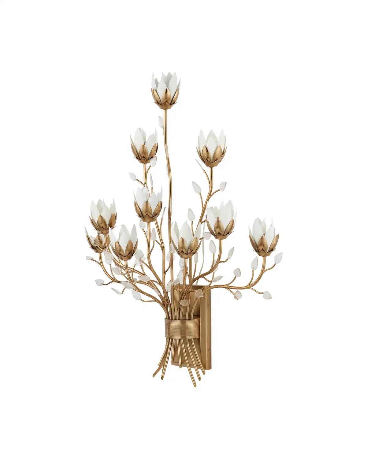 CURREY & COMPANY, STAR MAGNOLIA WALL SCONCE, WALL SCONCES