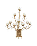 , STAR MAGNOLIA WALL SCONCE, WALL SCONCES