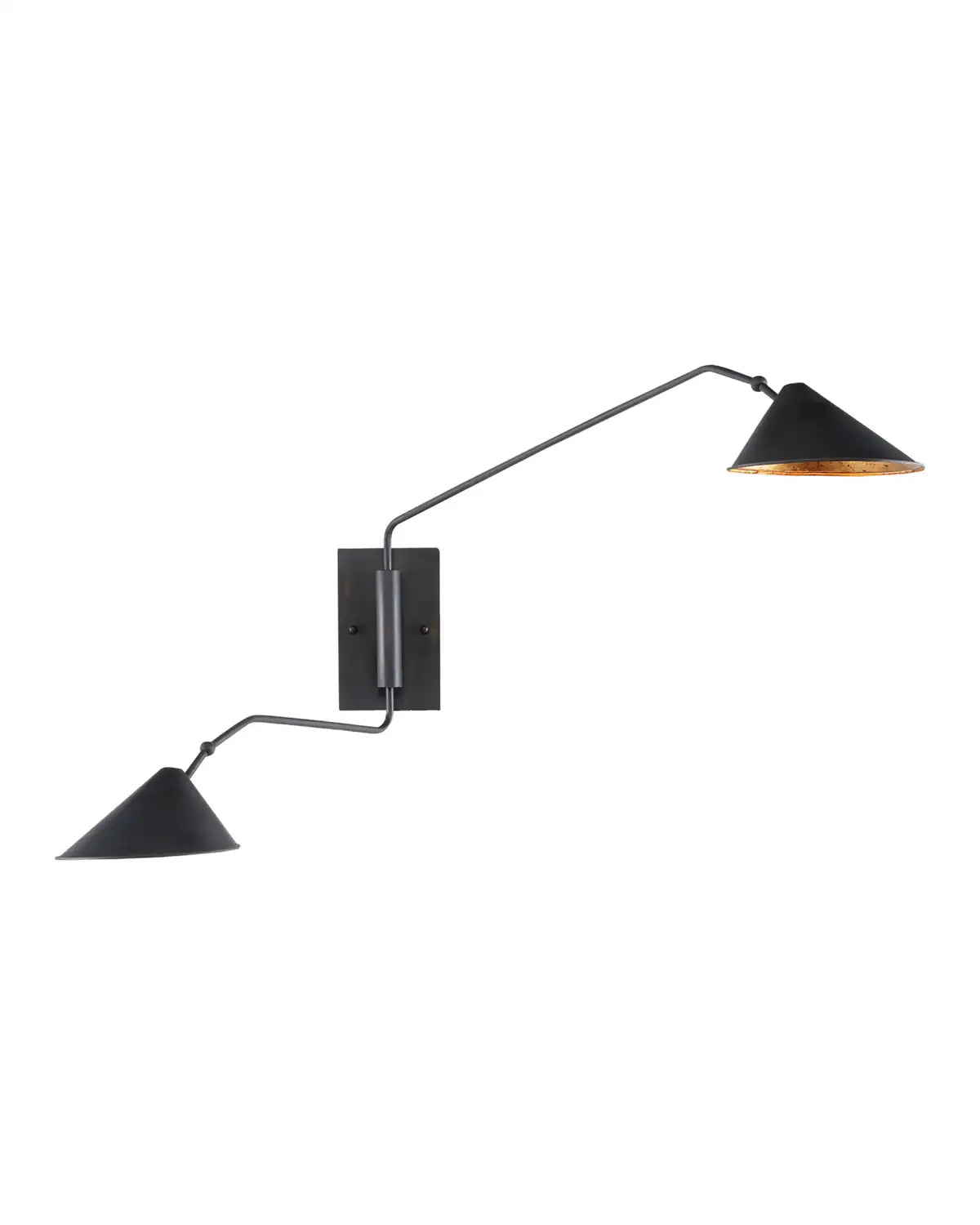 CURREY & COMPANY, SERPA DOUBLE SWING-ARM WALL SCONCE, WALL SCONCES