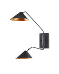 CURREY & COMPANY, SERPA DOUBLE SWING-ARM WALL SCONCE, WALL SCONCES