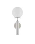 CURREY & COMPANY, BARBICAN SINGLE-LIGHT NICKEL WALL SCONCE, WALL SCONCES