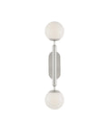 CURREY & COMPANY, BARBICAN DOUBLE-LIGHT NICKEL WALL SCONCE, WALL SCONCES