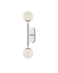 CURREY & COMPANY, BARBICAN DOUBLE-LIGHT NICKEL WALL SCONCE, WALL SCONCES