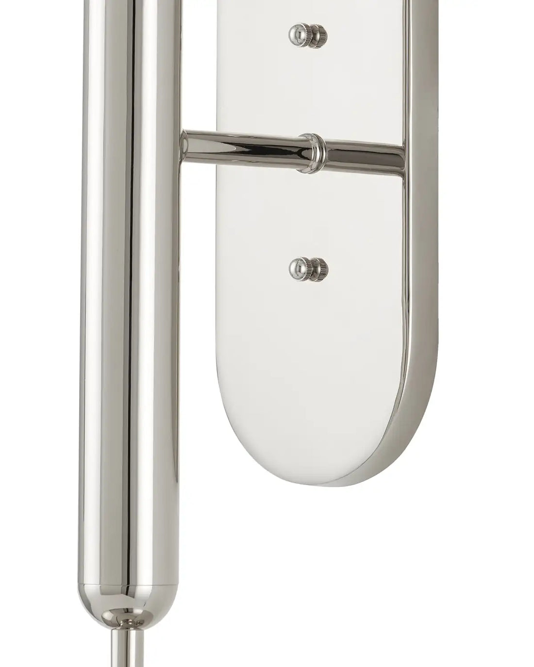 CURREY & COMPANY, BARBICAN DOUBLE-LIGHT NICKEL WALL SCONCE, WALL SCONCES