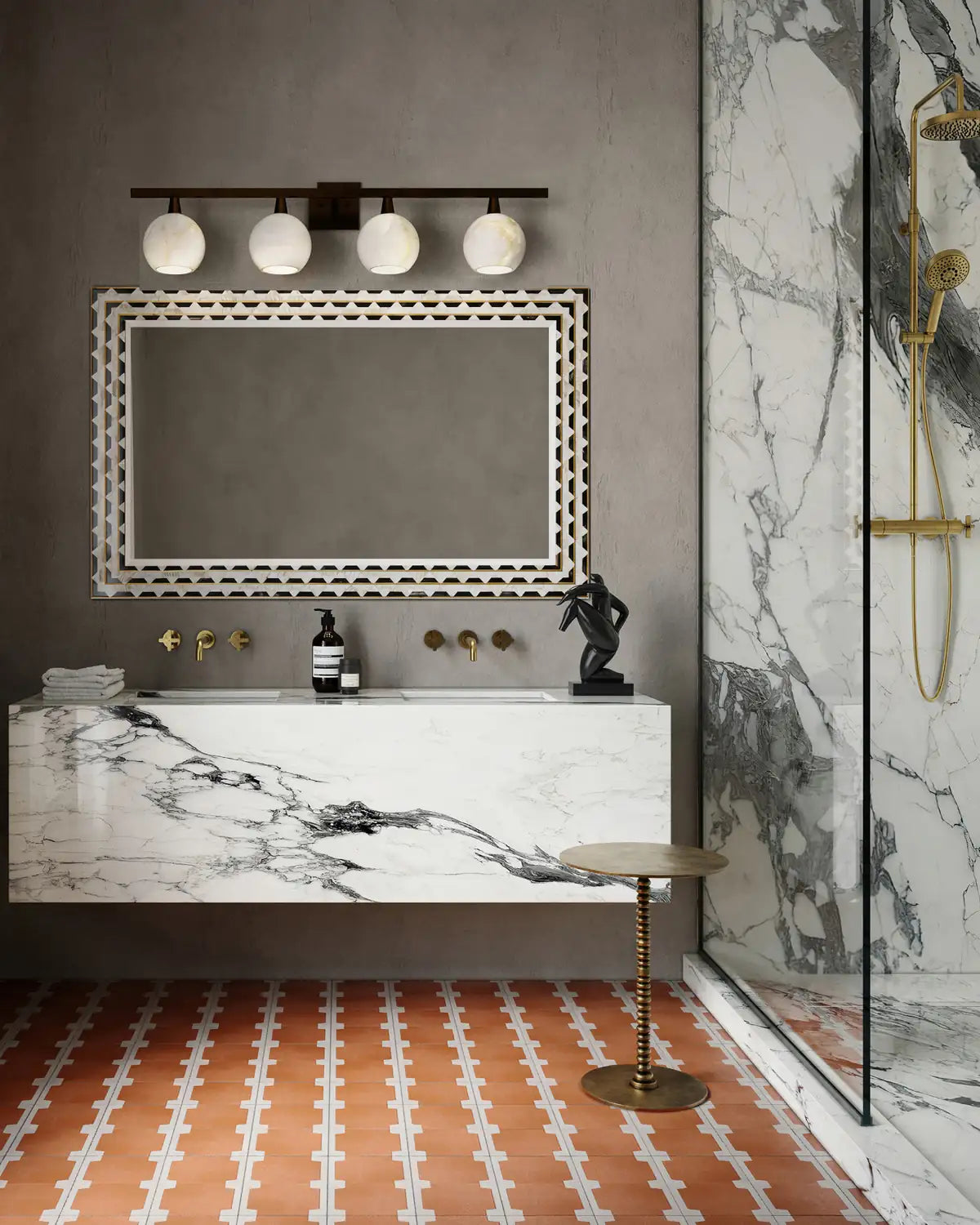 CURREY & COMPANY, BOMBELLES BATH BAR, VANITY LIGHT