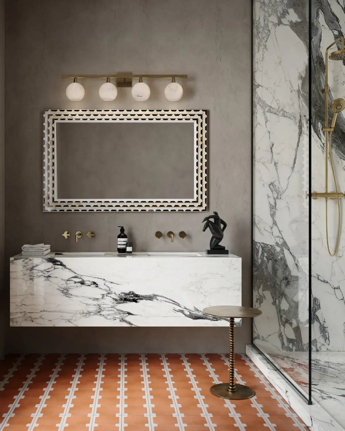 CURREY & COMPANY, BOMBELLES BATH BAR, VANITY LIGHT