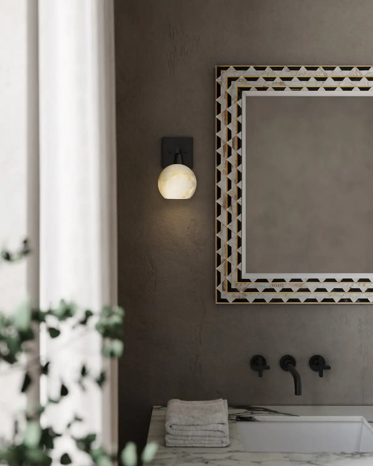 CURREY & COMPANY, BOMBELLES BATH WALL SCONCE, WALL SCONCES