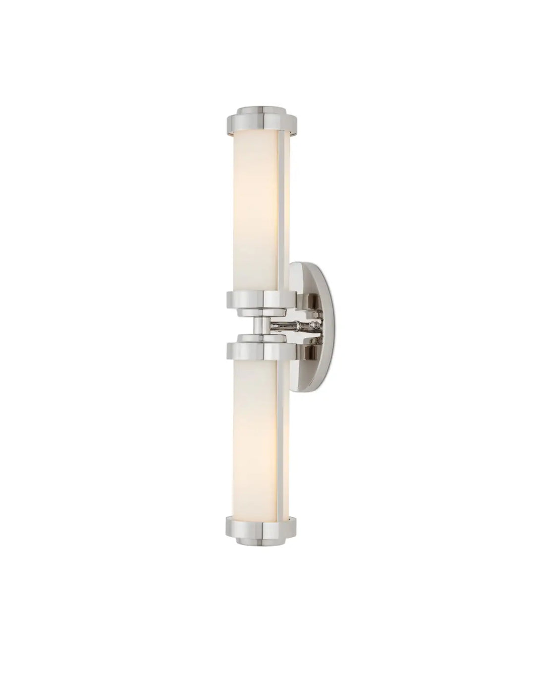 CURREY & COMPANY, BOWLAND NICKEL BATH WALL SCONCE, WALL SCONCES